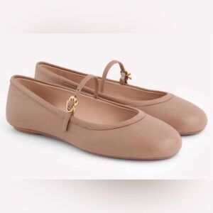 Gianvito Rossi Carla Ballerina — Tan Leather -EU 40 (US 9.5–10)